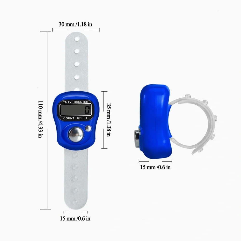 Electronic Finger Counter(3 Pack)5 Digit LCD Digital Display Tally Counter.